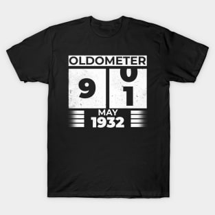 Oldometer 91 Years Old Born In May 1932 T-Shirt